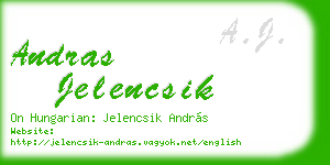 andras jelencsik business card